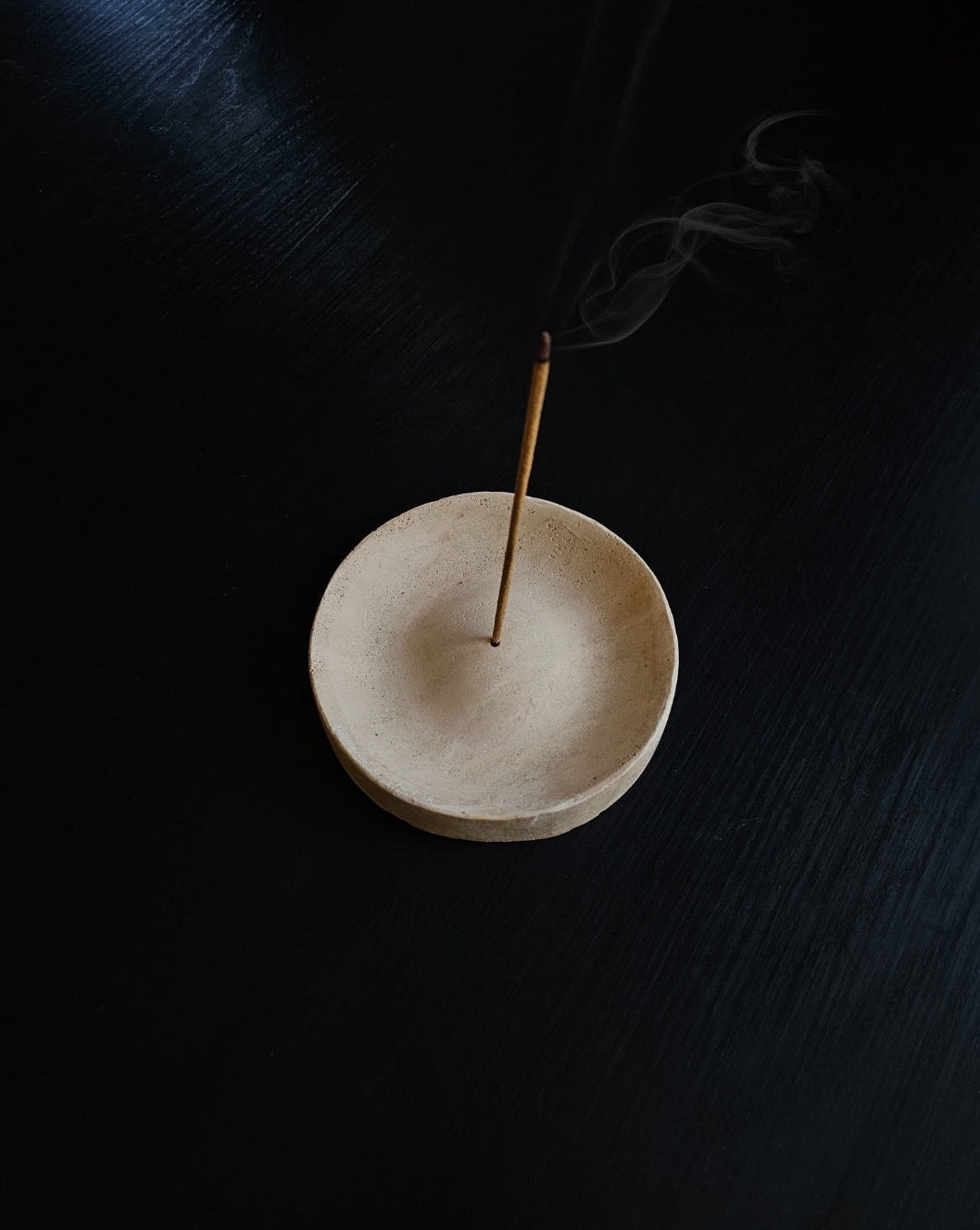 Beige Travertine Incense Holder