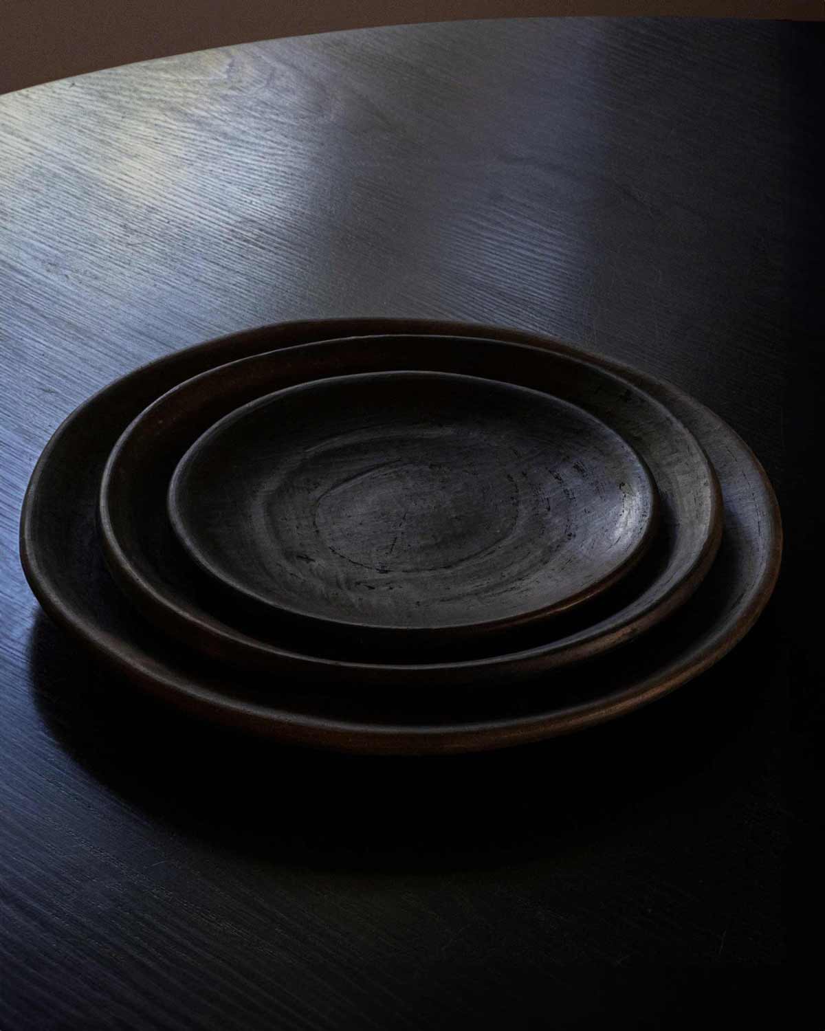 Oaxacan Black Clay Salad Plate