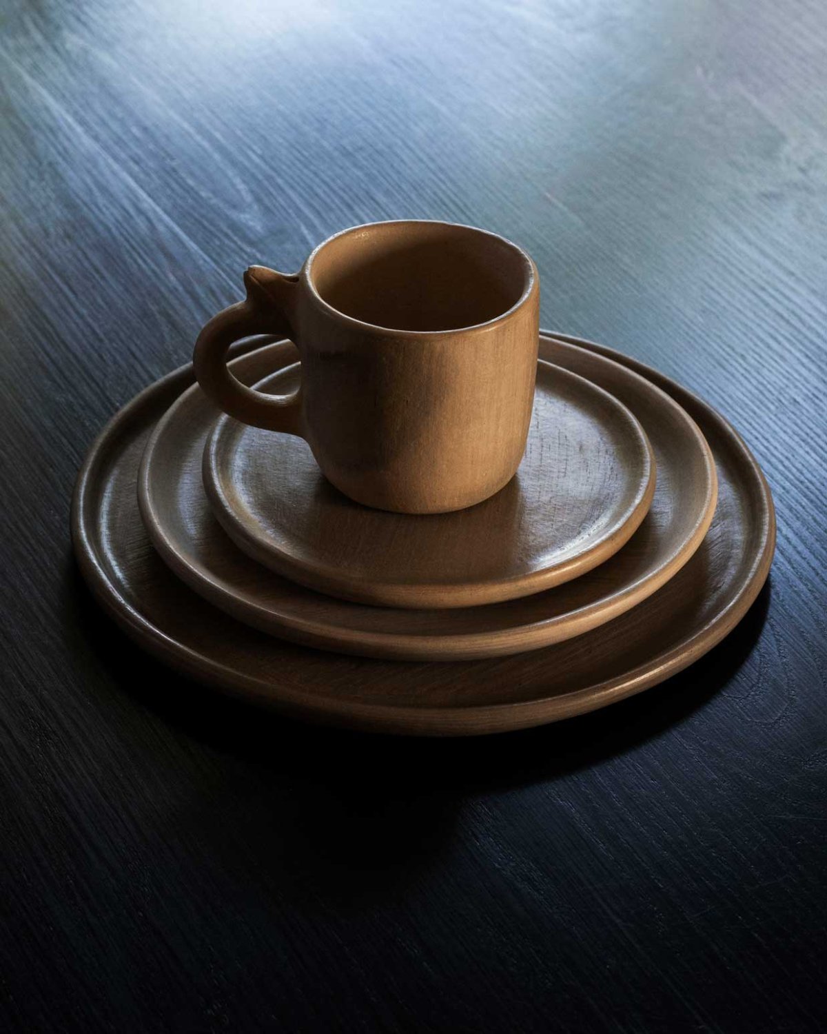 Taupe Cream Clay Coffee Cup