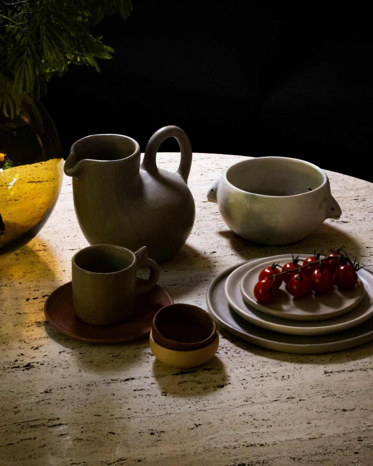 Taupe Cream Clay Soup Bowl Set of 4