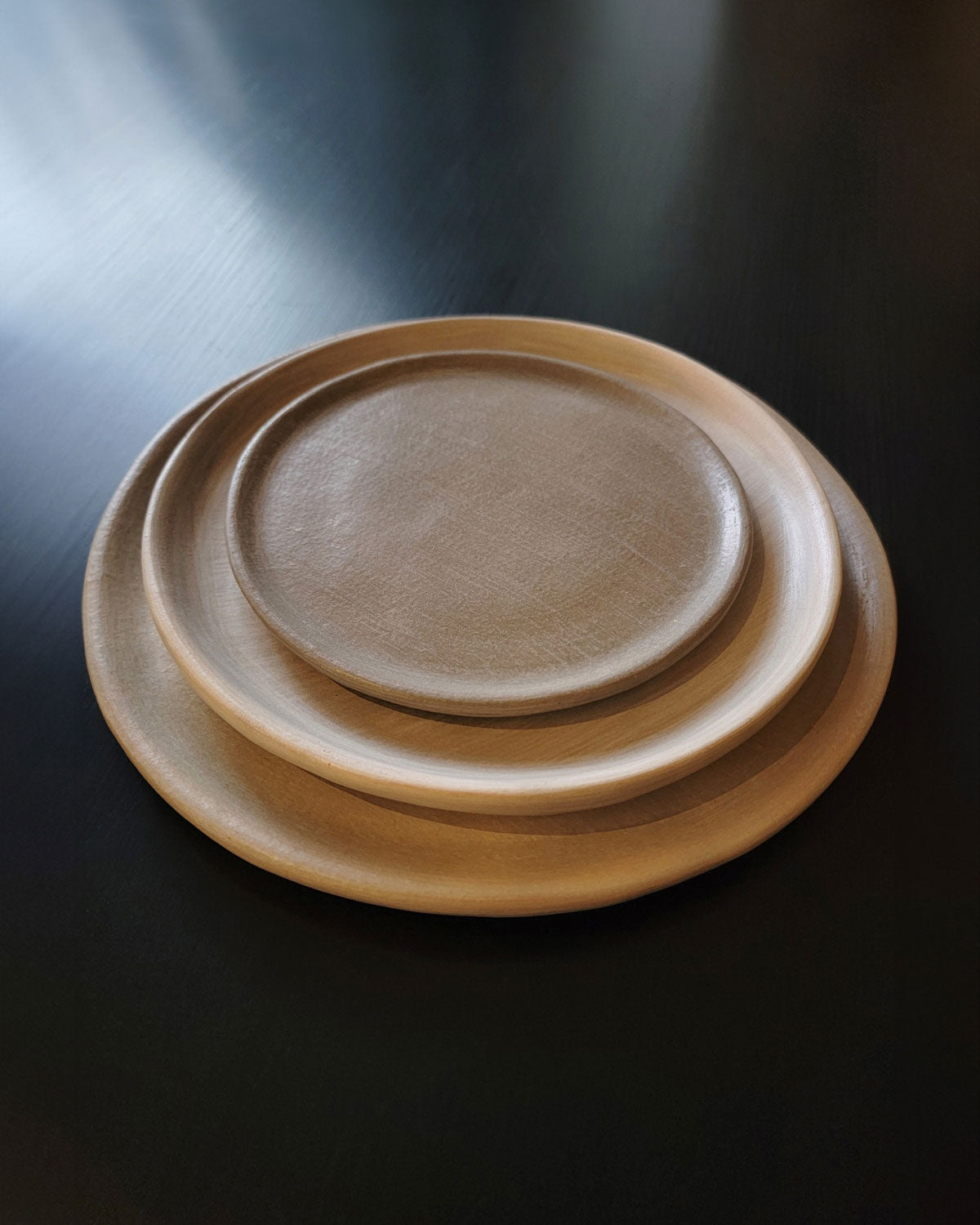 Taupe Cream Dinner Plate Pottery Dinnerware Set